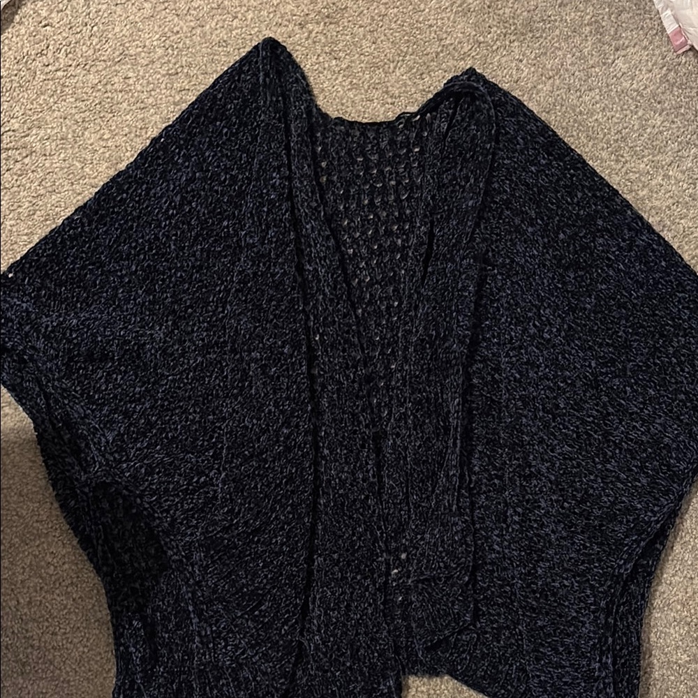 Black Oversized Dolman Sleeve Blouse